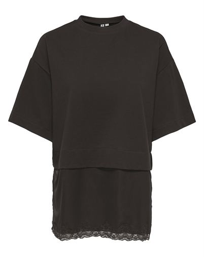 Only - ONLMexa Lace T-shirt - Black Coffee
